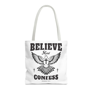 Faith Card Never Declines Tote (white)